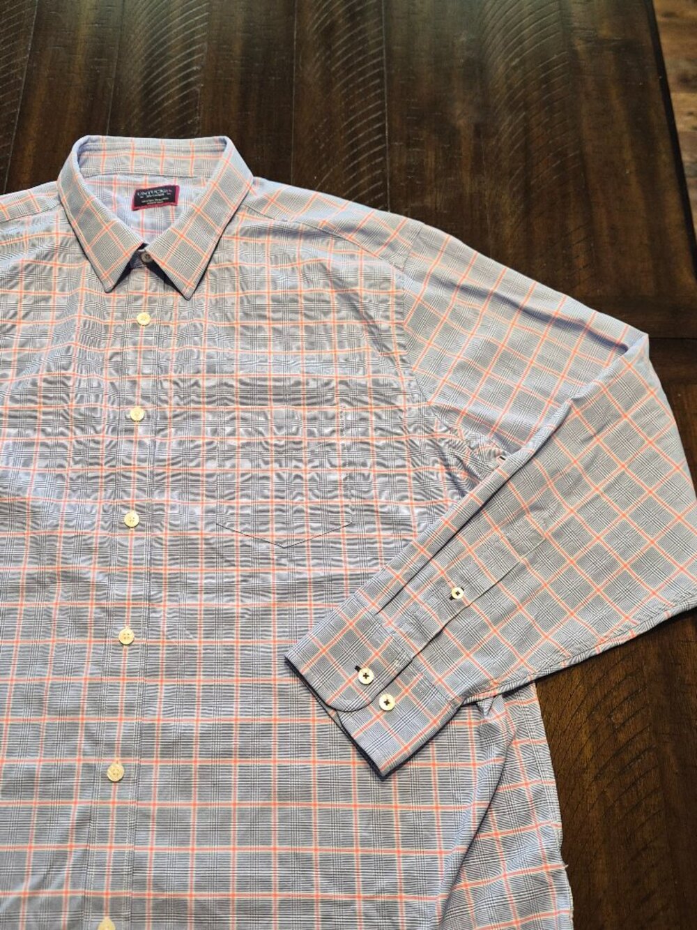 UNTUCKit Shirt Mens 2XL Blue Plaid Button Up Stretch Performance Casual G974